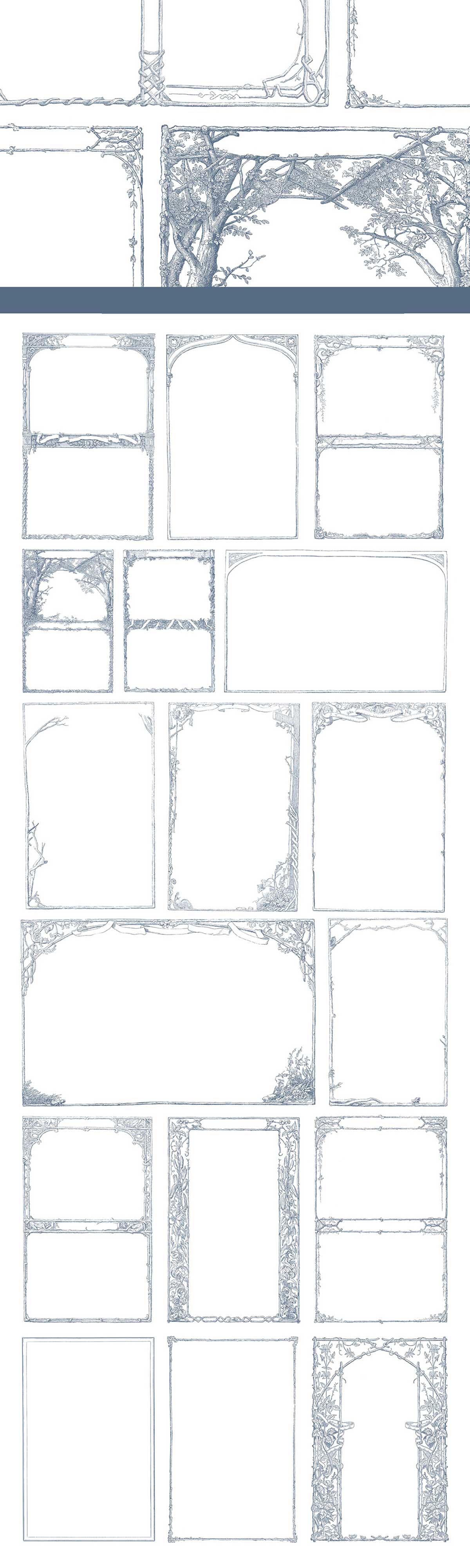 75 VINTAGE ORNATE BORDERS