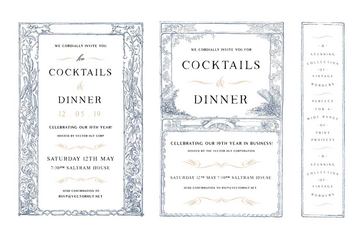 75 VINTAGE ORNATE BORDERS