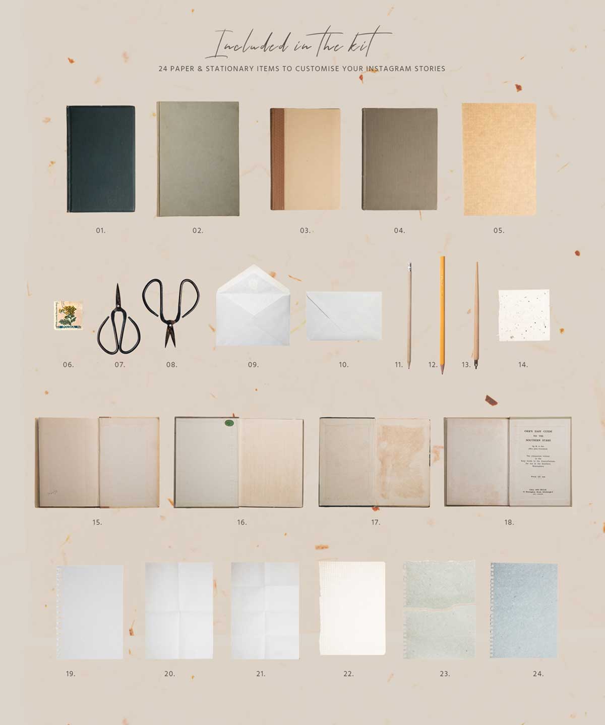 FLOWER SKETCHBOOK STORIES SOCIAL KIT