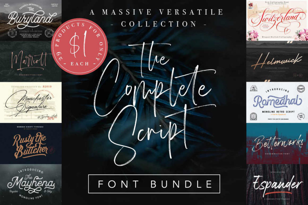 The Complete Script Font Bundle