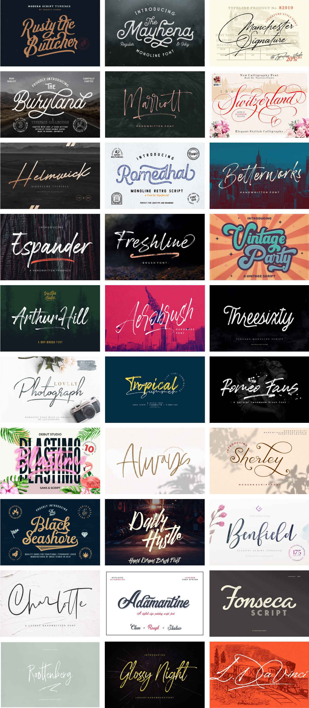 The Complete Script Font Bundle