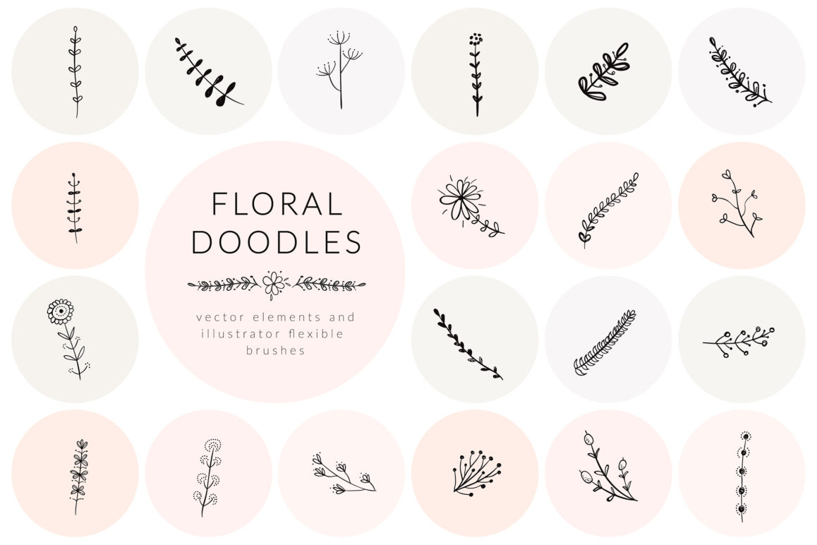 Hand Drawn Floral Doodles Vol.3