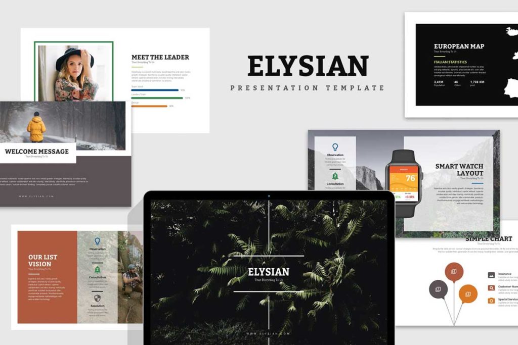Elysian : Nature Lookbook Powerpoint