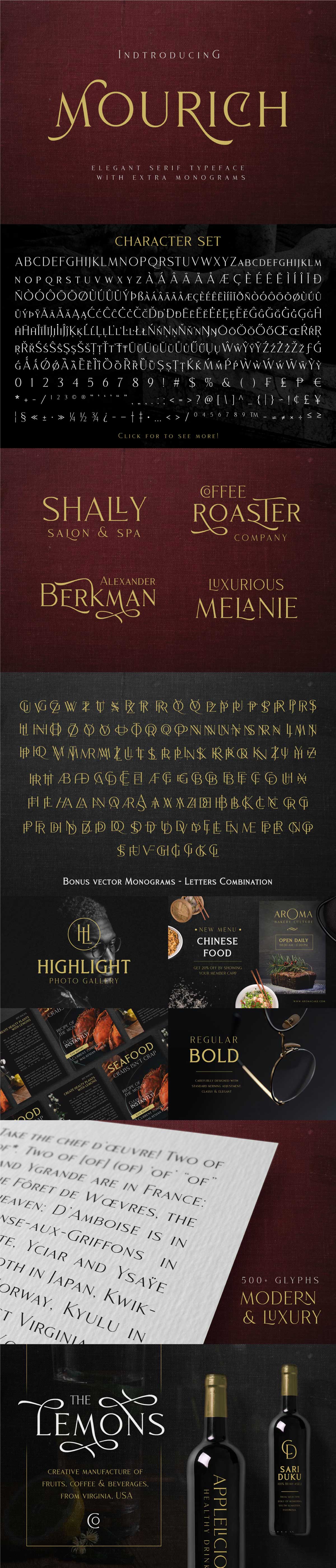 Mourich Elegant Font | With Extra