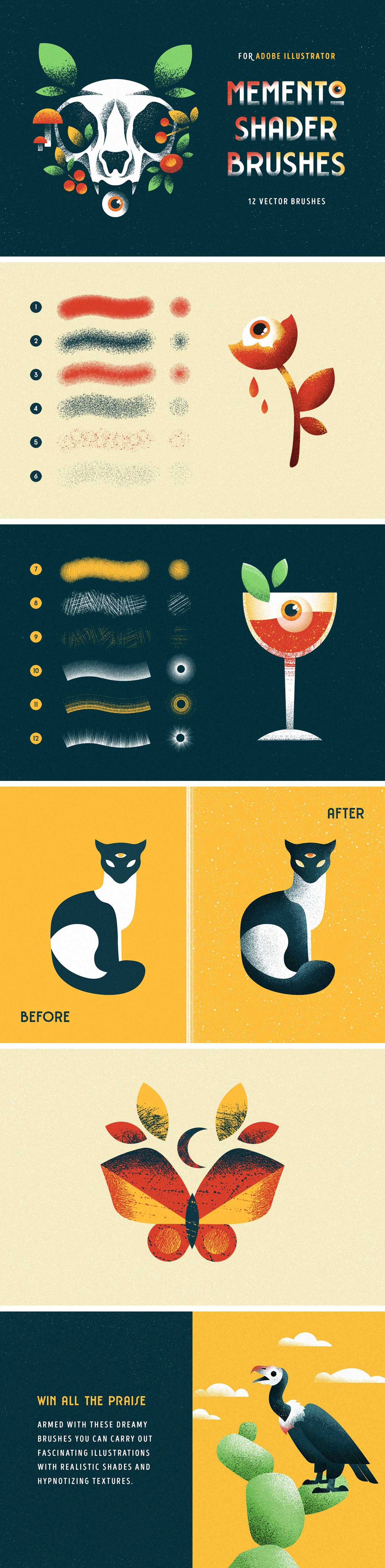 Memento Illustrator Brushes