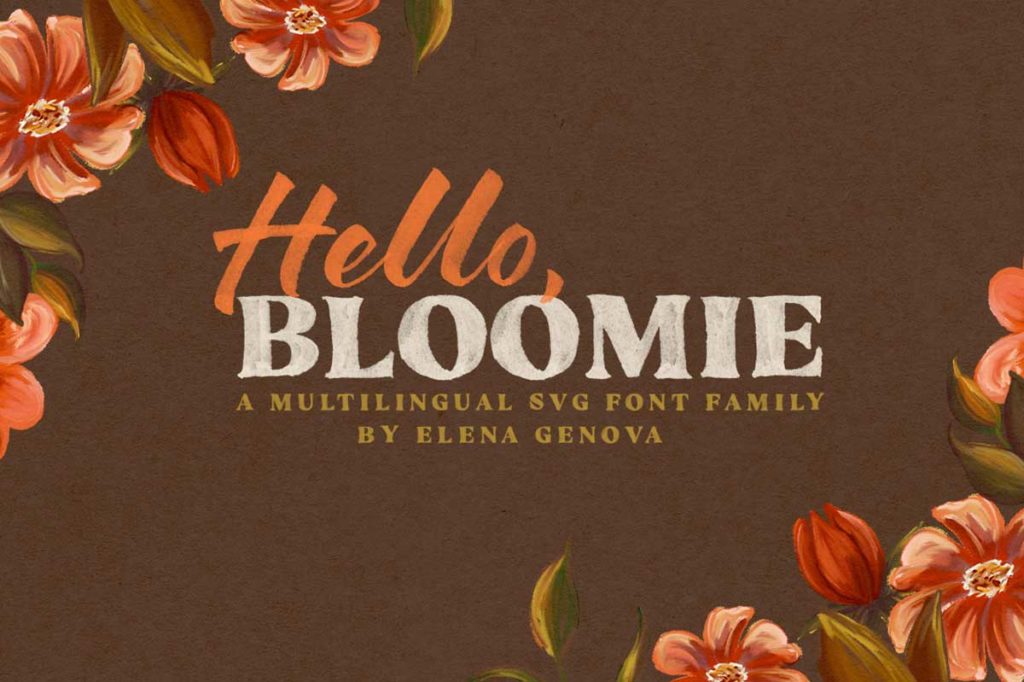 筆のタッチを忠実に再現したSVGフォントファミリー:HELLO BLOOMIE – SVG FONT FAMILY