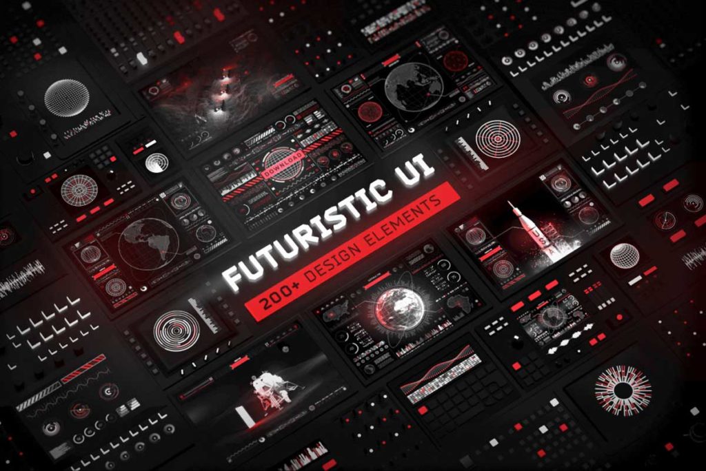 SF風UIキット:FUTURISTIC UI KIT