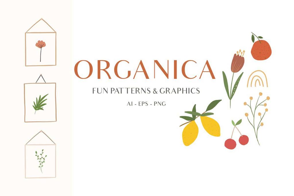 Abstract Shapes & Fun Fruits
