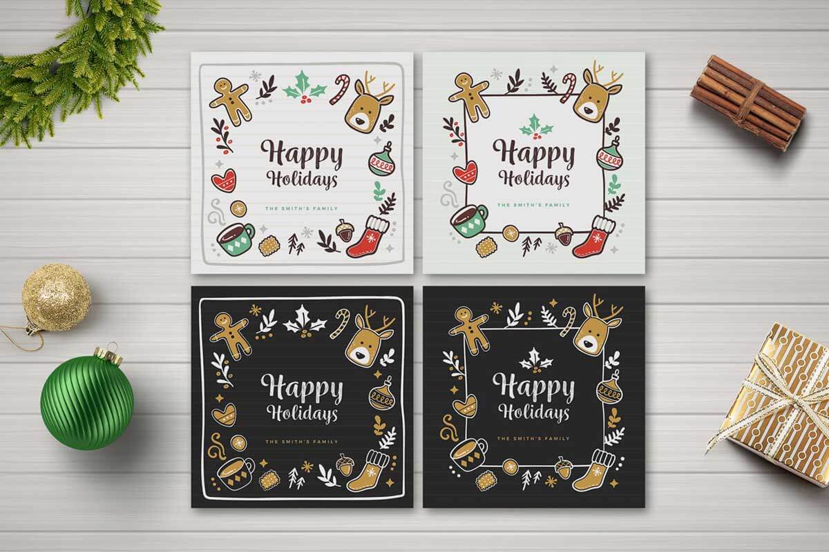 Holiday Social Media Posts & Holiday Card