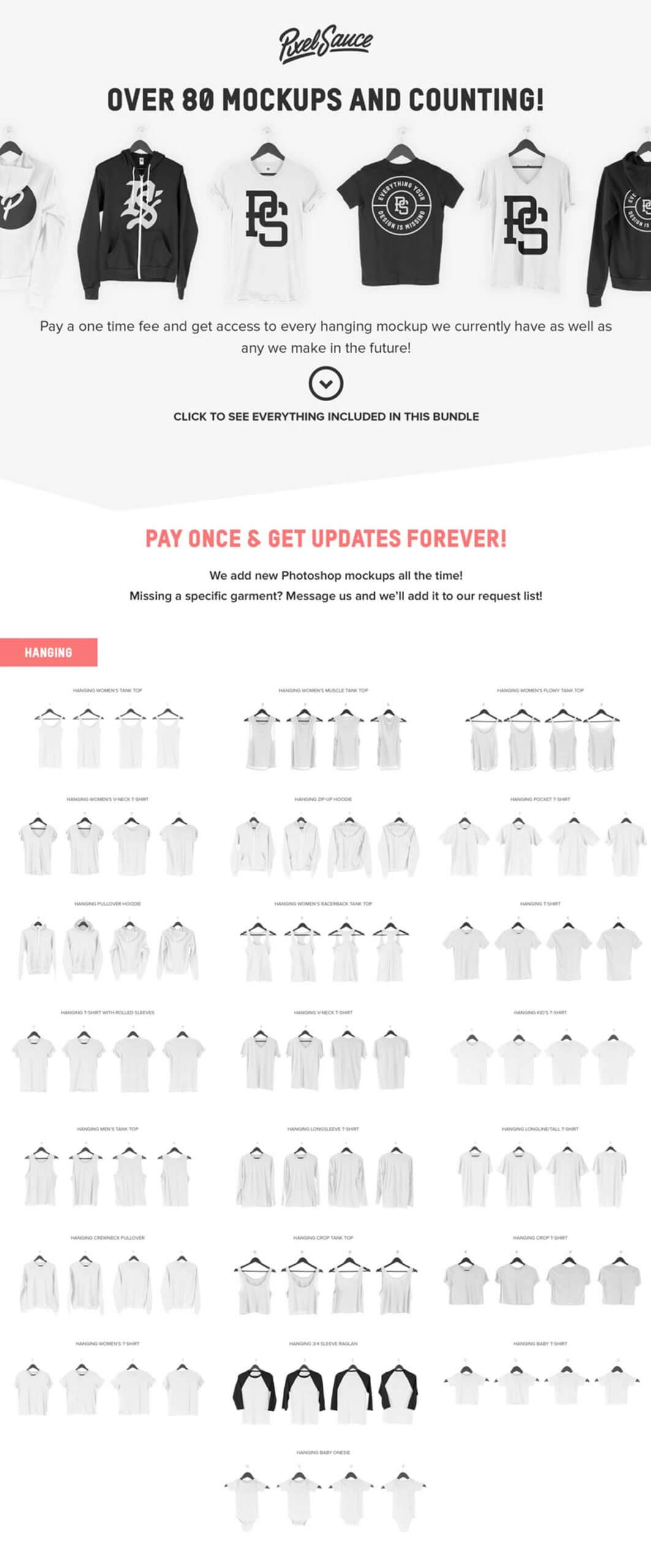 HANGING APPAREL MOCKUPS COLLECTION