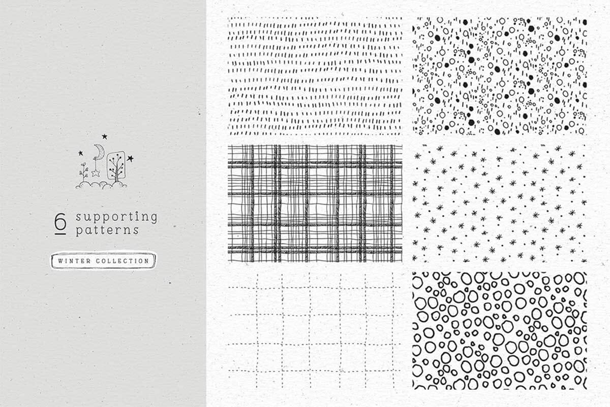 Black & White Winter Patterns