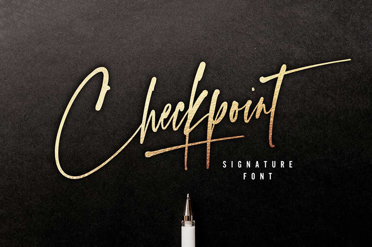 Checkpoint Signature Font
