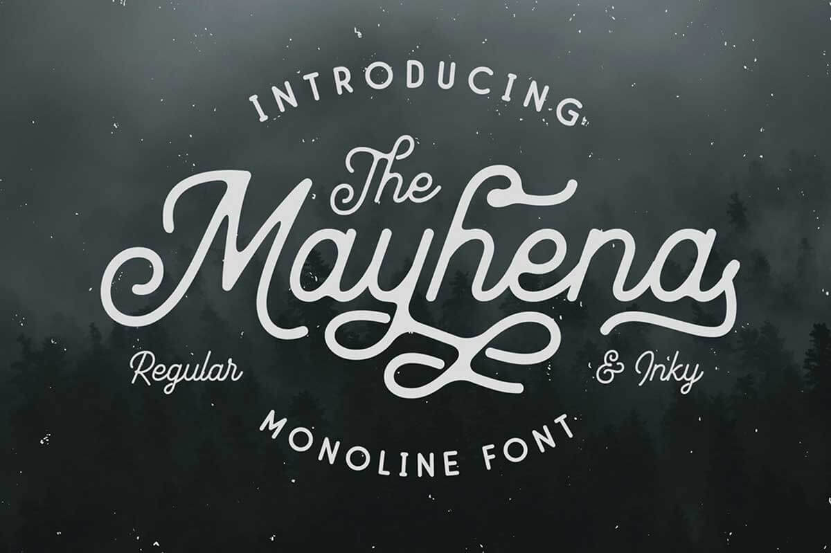 Mayhena Monoline Font
