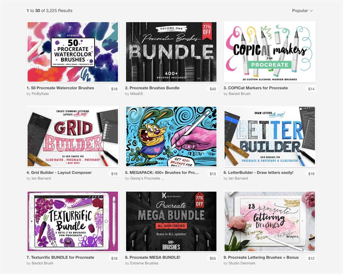 Creative Market プロクリエイトブラシ一覧