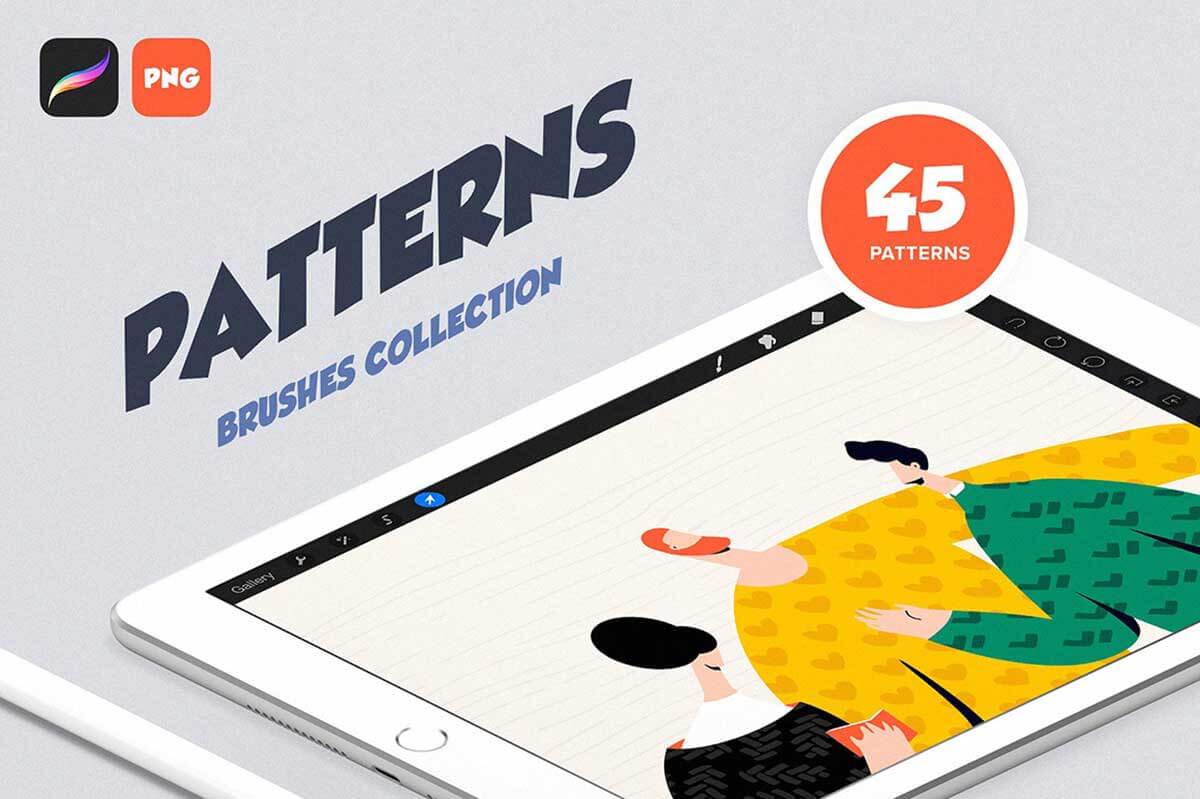 PROCREATE PATTERNS: BRUSHES SET