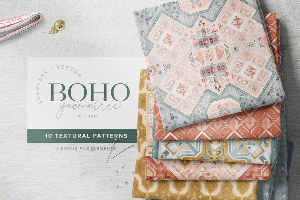 BOHO GEOMETRIC TEXTURED PATTERNS