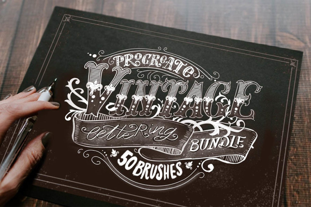 PROCREATE VINTAGE LETTERING BUNDLE