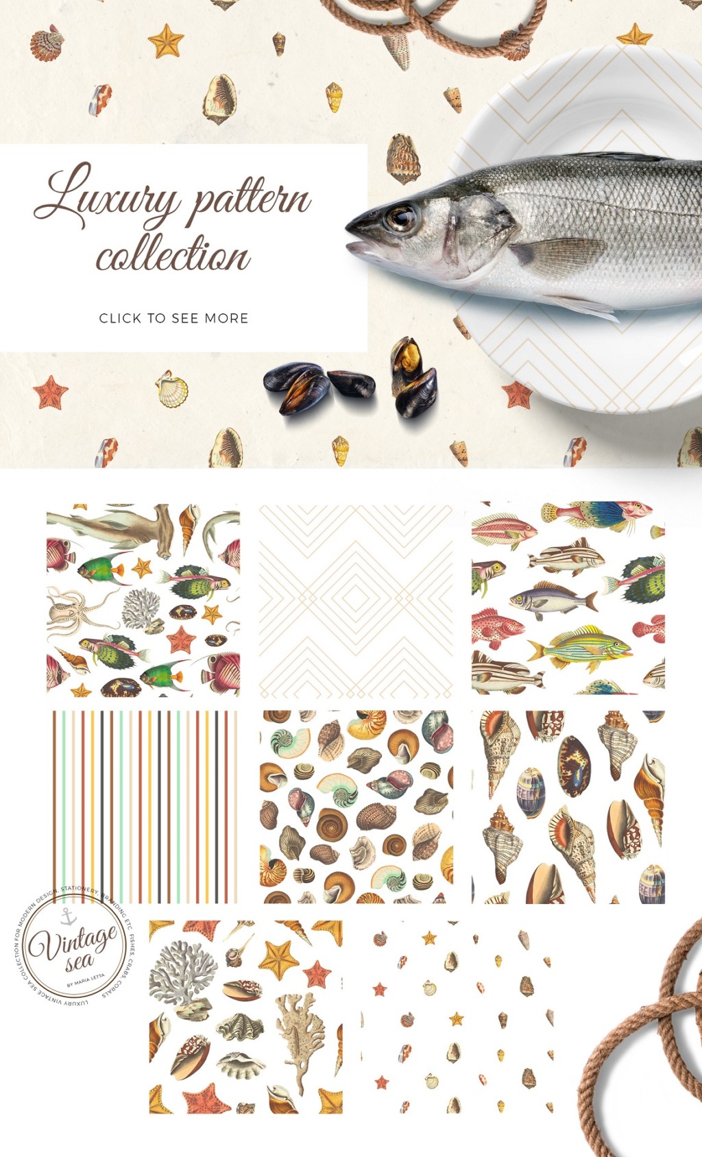 VINTAGE SEA – NAUTICAL DESIGN SET