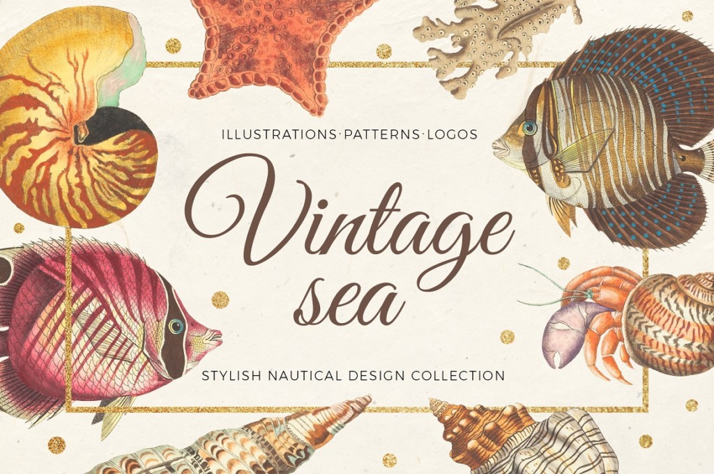 VINTAGE SEA – NAUTICAL DESIGN SET