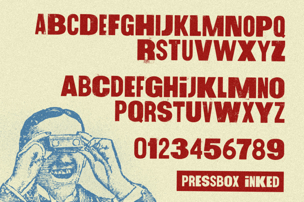 PRESSBOX LETTERPRESS FONT COMBO