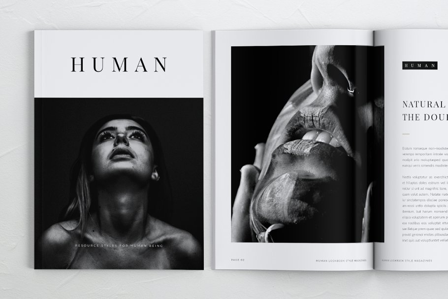 HUMAN Minimalist Lookbook Magazines