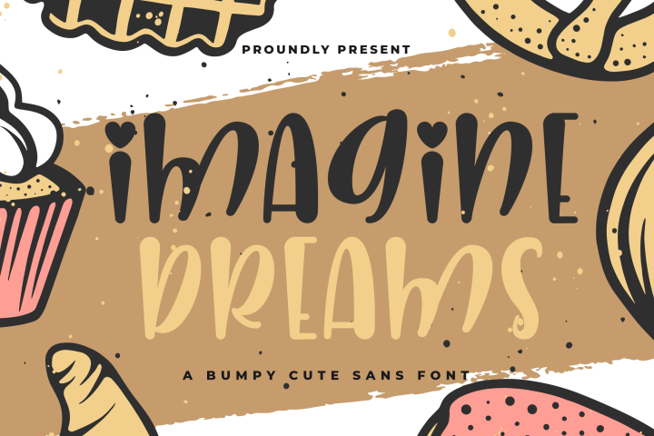 Imagine Dreams - A Bumpy Cute Sans Font