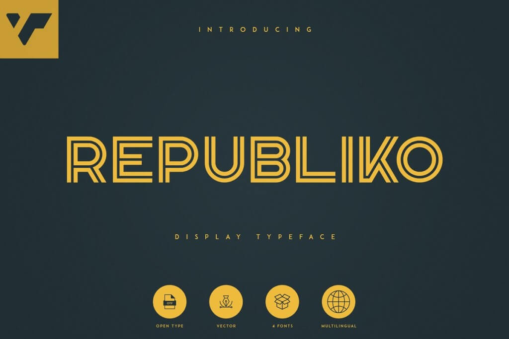 Republiko - Display Typeface
