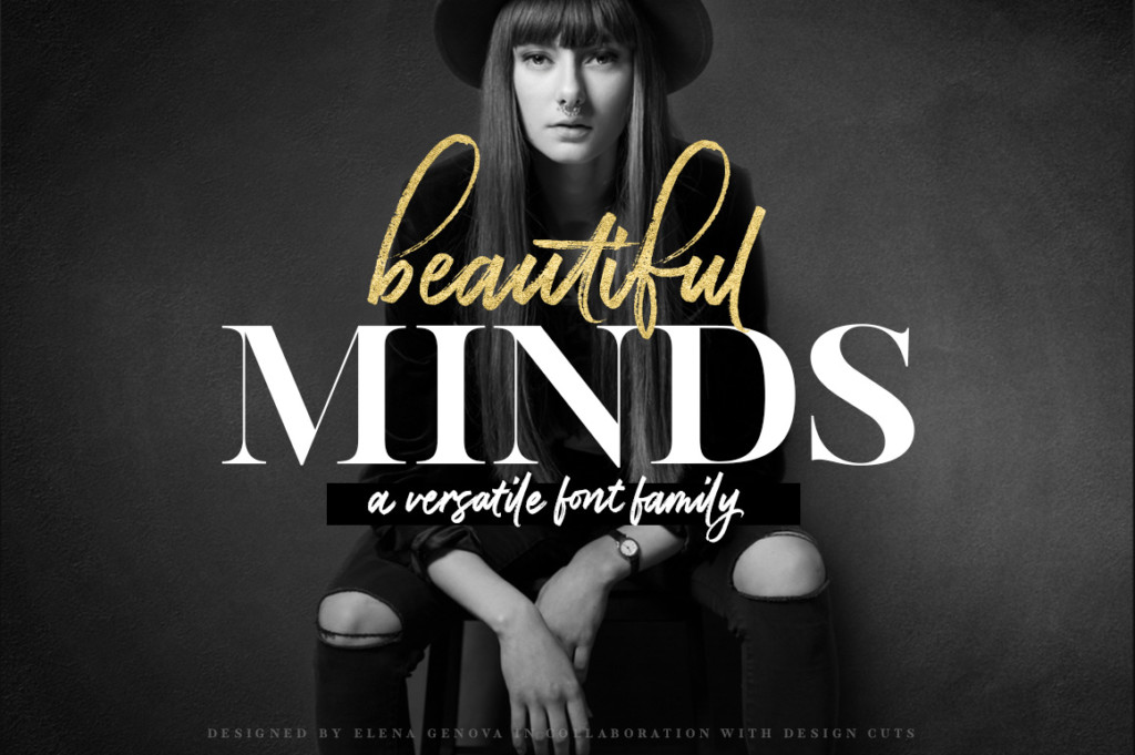 使えるセリフ書体中心のフォントセット:BEAUTIFUL MINDS – A VERSATILE FONT FAMILY