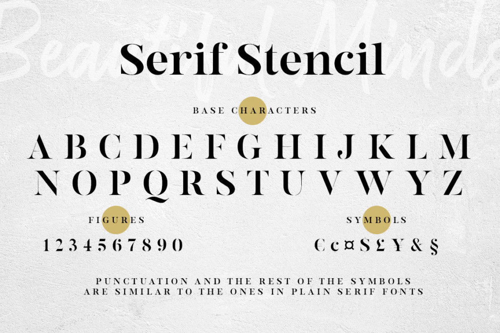 使えるセリフ書体中心のフォントセット:BEAUTIFUL MINDS – A VERSATILE FONT FAMILY
