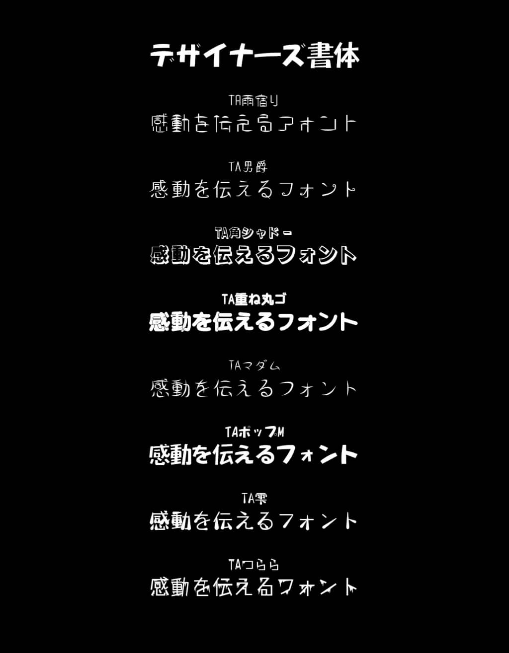 漫画や同人誌で使える日本語フォント集