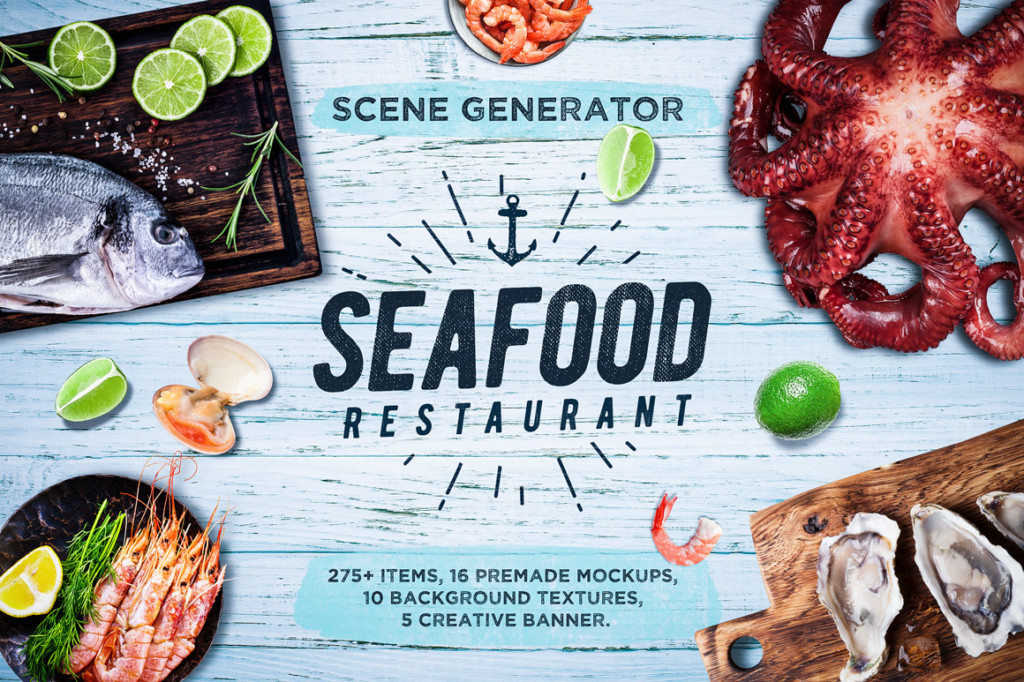 Seafood Scene and Mockup Creator
