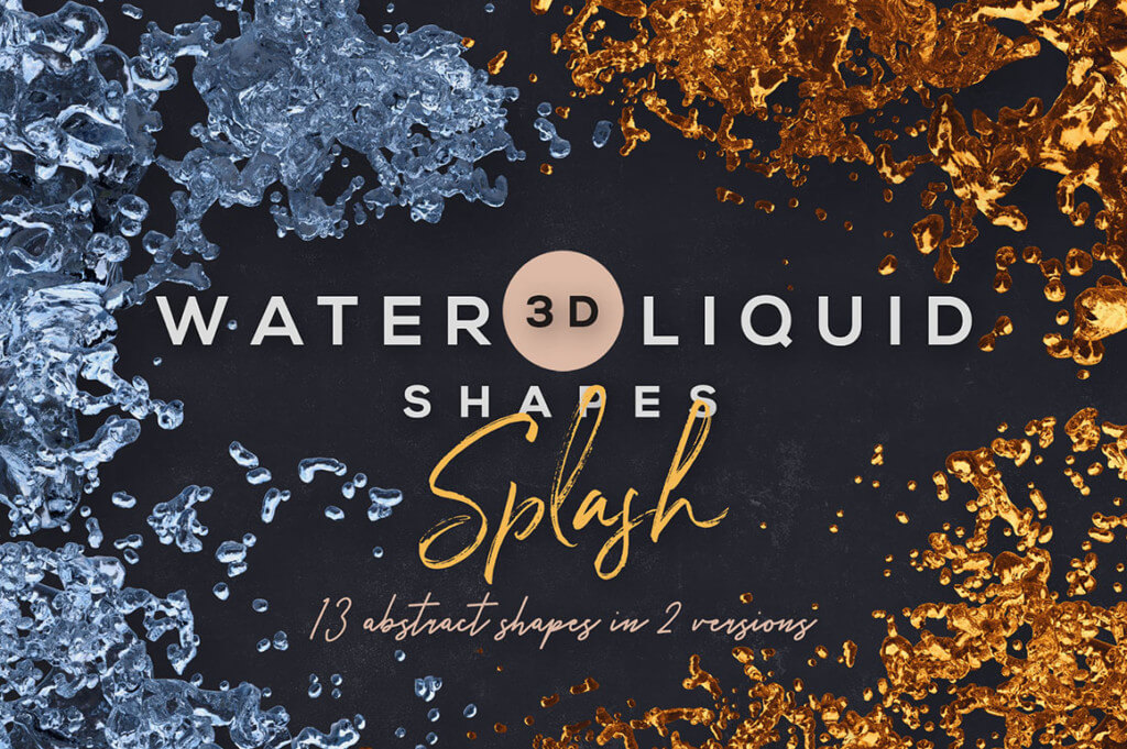 Water or Liquid Splash - Free Shapes
