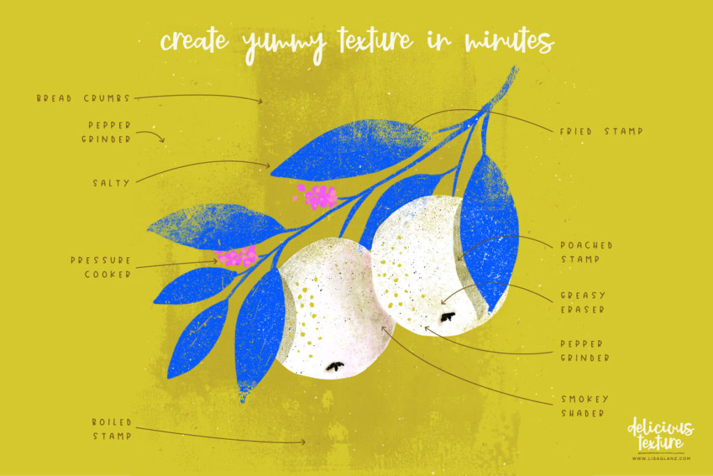 DELICIOUS TEXTURE BRUSHES & STAMPS FOR PROCREATE