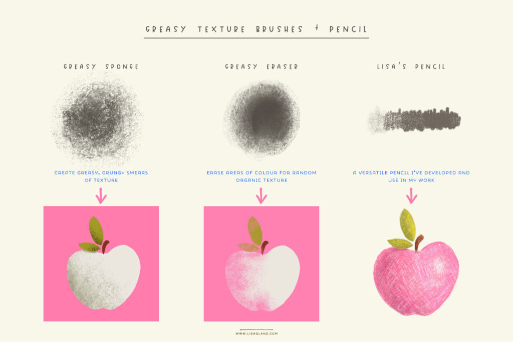 DELICIOUS TEXTURE BRUSHES & STAMPS FOR PROCREATE