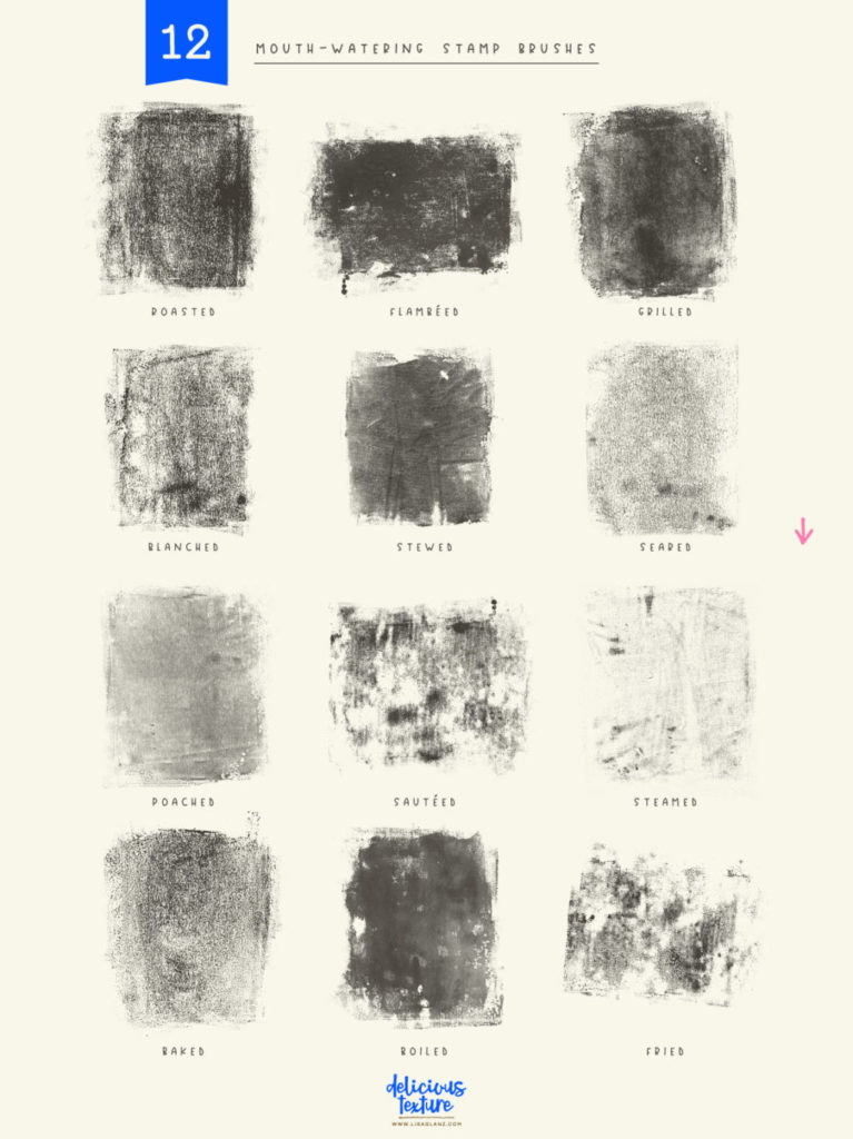 DELICIOUS TEXTURE BRUSHES & STAMPS FOR PROCREATE