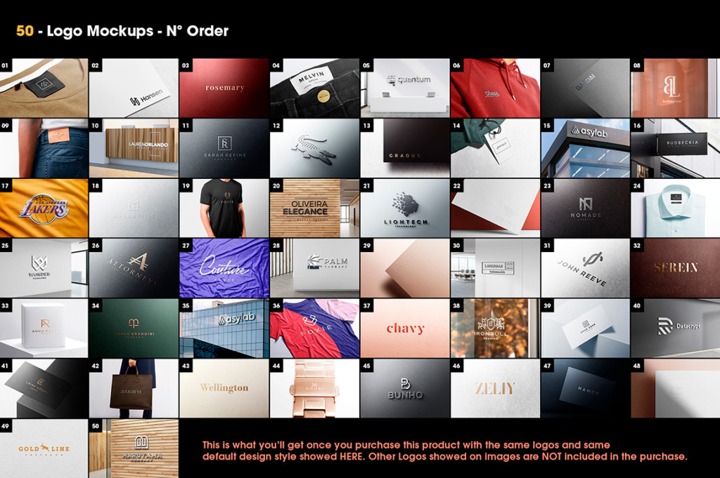 50 LOGO MOCKUP BRANDING COLLECTION