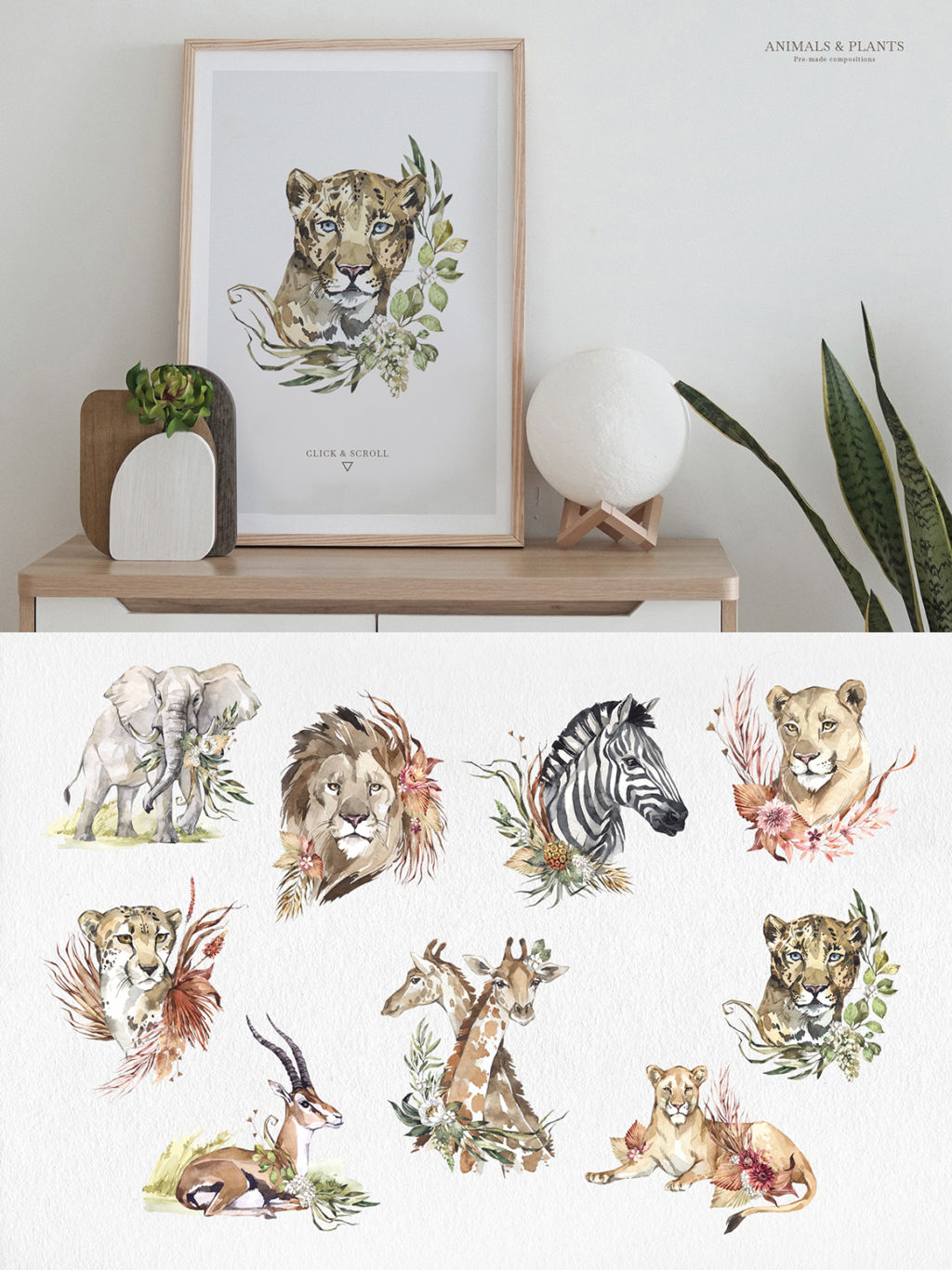 SAVANNA – WATERCOLOR ANIMALS COLLECTION