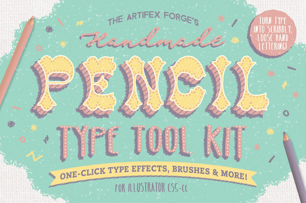 FREE: The Hand-Drawn Pencil Type Tool Kit