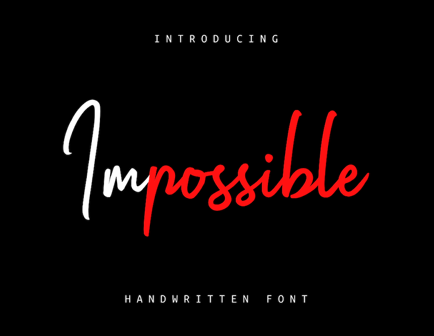 IMPOSSIBLE - FREE SCRIPT FONT
