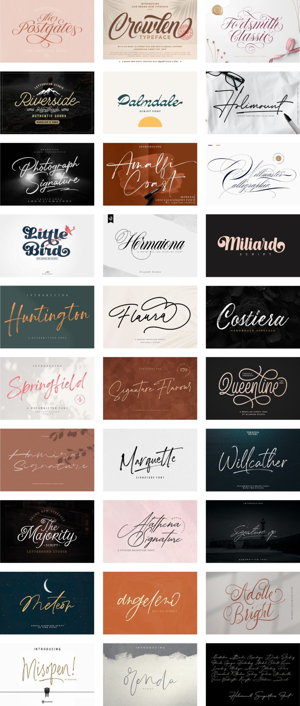 The Versatile Script Font Bundle