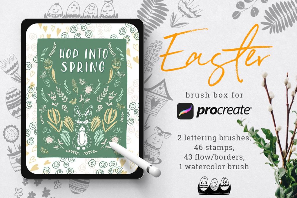 Easter brush box for Procreate
