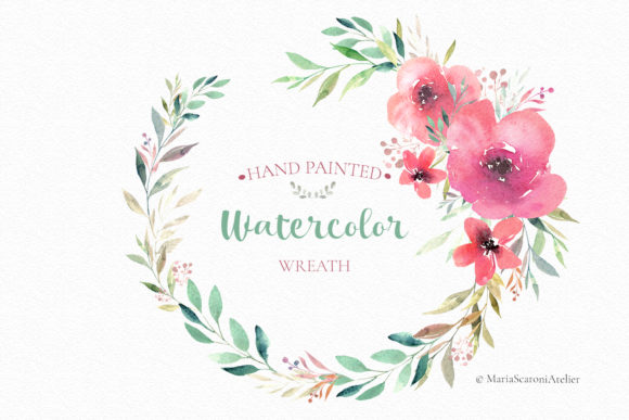 Floral Watercolor Wreath
