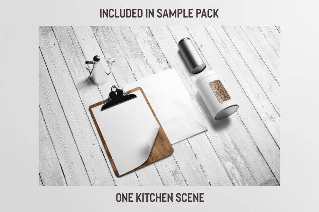 Free: Kitchen Scene Mockup
