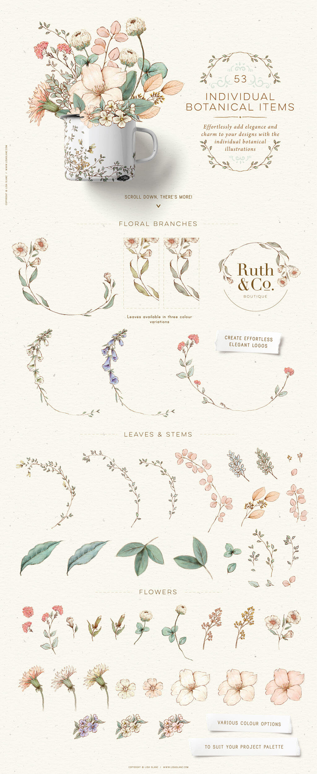 VINTAGE INSPIRED ANIMALS PORTRAITS & BOTANICALS