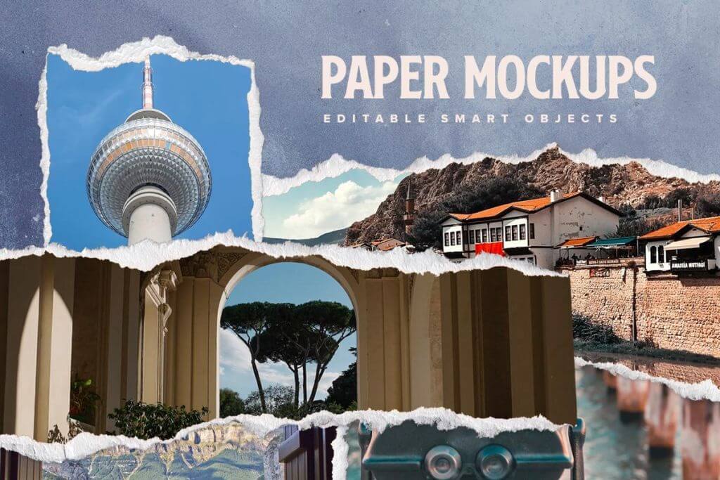 TORN PAPER ISOLATED CLIPARTS AND MOCKUPS