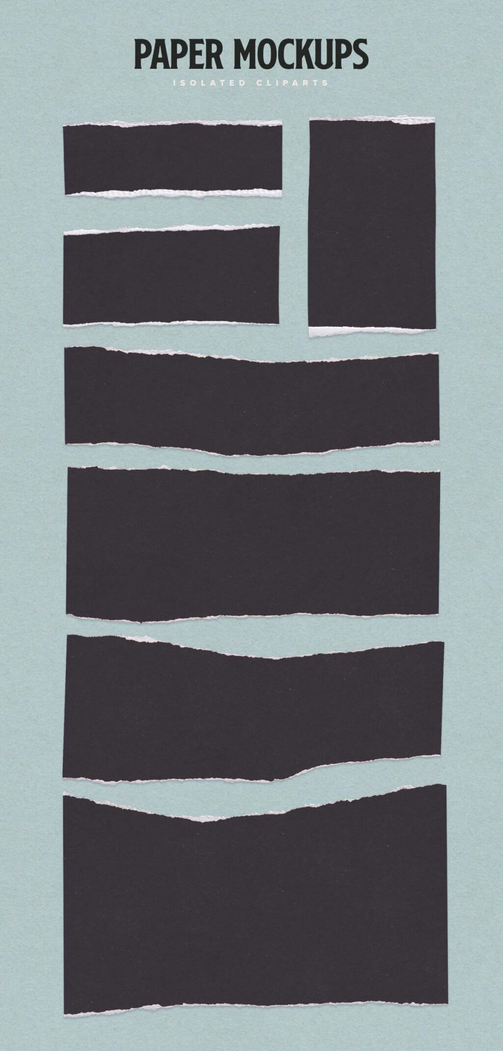 TORN PAPER ISOLATED CLIPARTS AND MOCKUPS