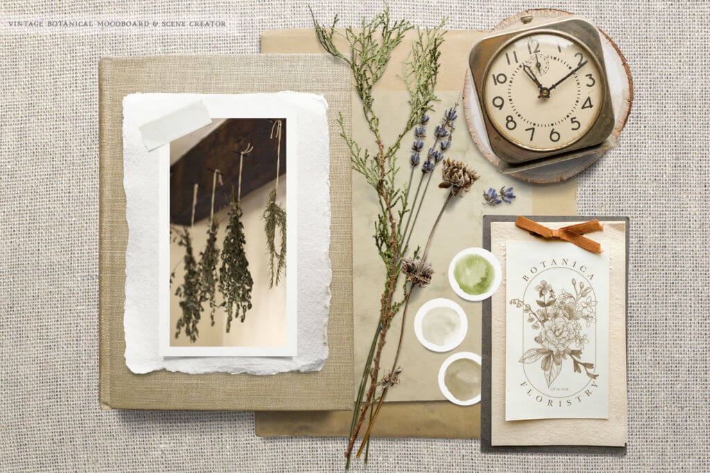 BOTANICAL MOODBOARD SCENE CREATOR