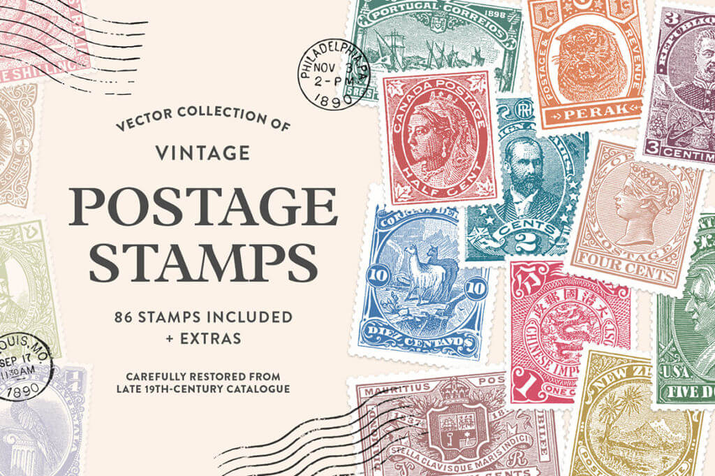 VINTAGE POSTAGE STAMPS COLLECTION