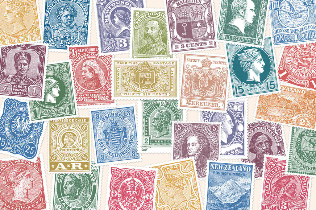 VINTAGE POSTAGE STAMPS COLLECTION