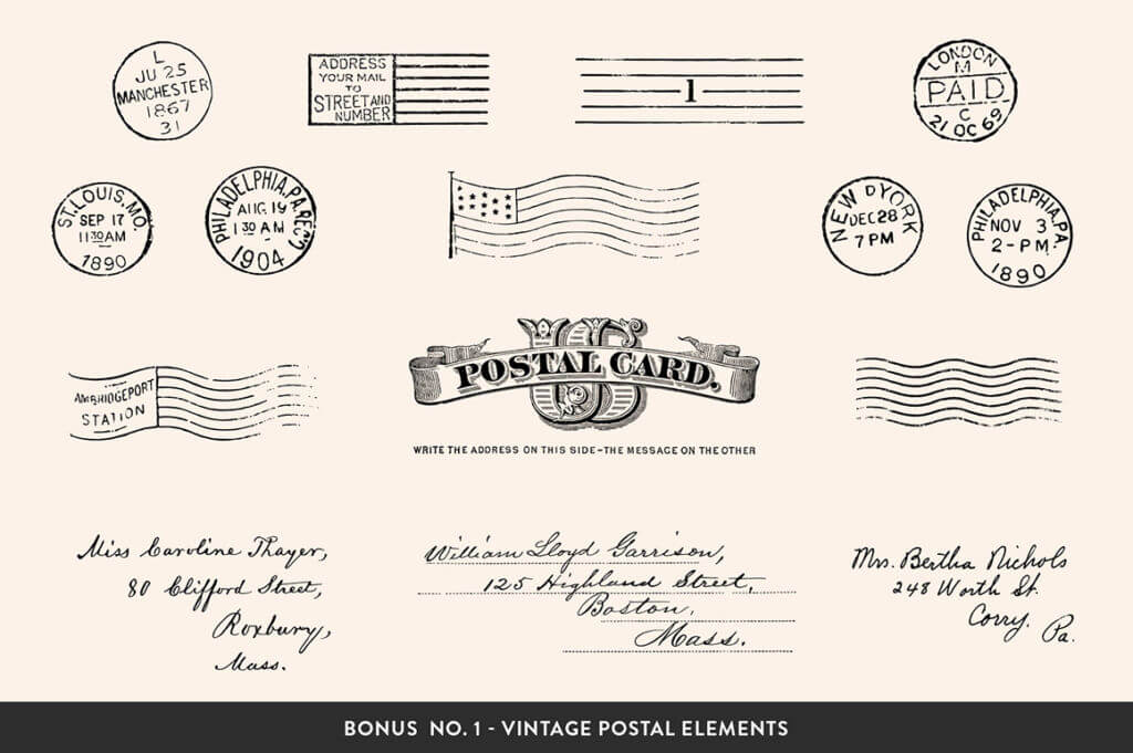 VINTAGE POSTAGE STAMPS COLLECTION